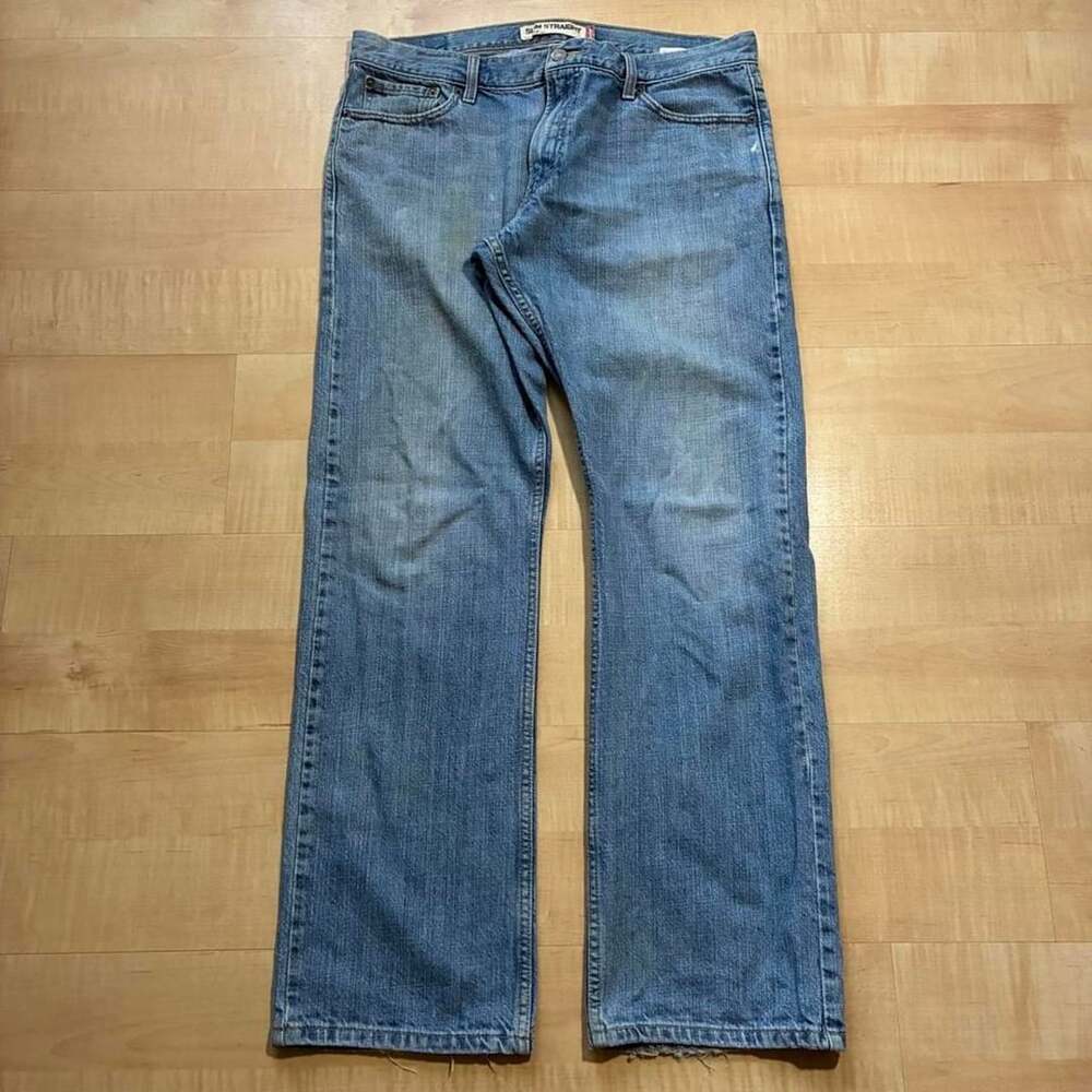 Levi's 514 Slim Straight Jeans W36 L32 Light Wash Denim